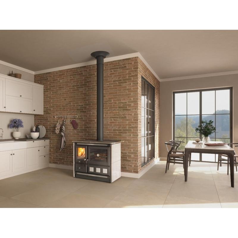 Cuisinière à bois raccordable en céramique - LA NORDICA Rosa XXL 5.0 Maiolica 11 kW – Image 6