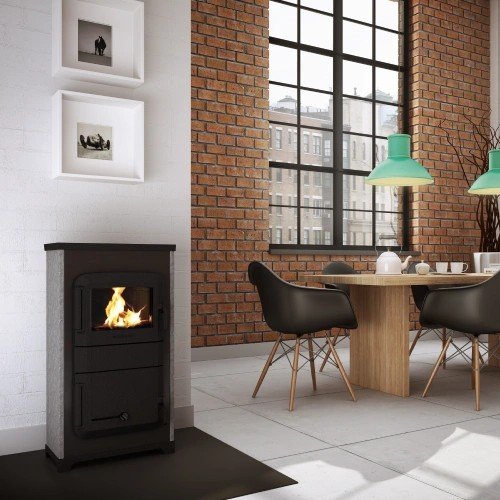 Poêle à bois Wamsler RH-8 A/D avec feu continu automatique 8 kW – Image 4