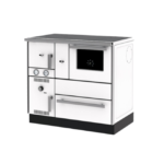 Cuisinière à bois Alfa 85 G Eco Sortie droite blanc 8kW