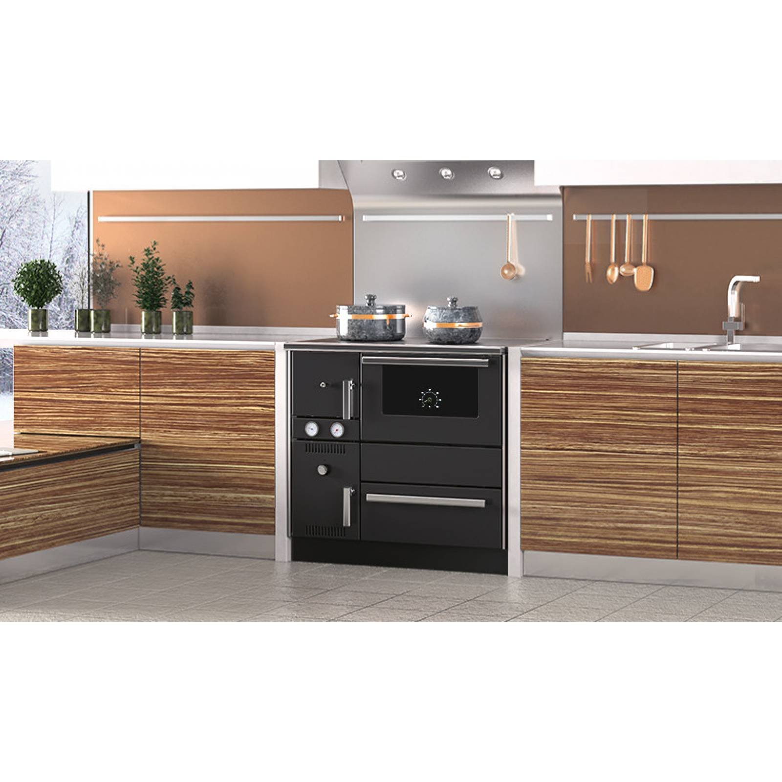 Cuisinière à Bois Bouilleur Alfa Term 20 23kW – Image 4