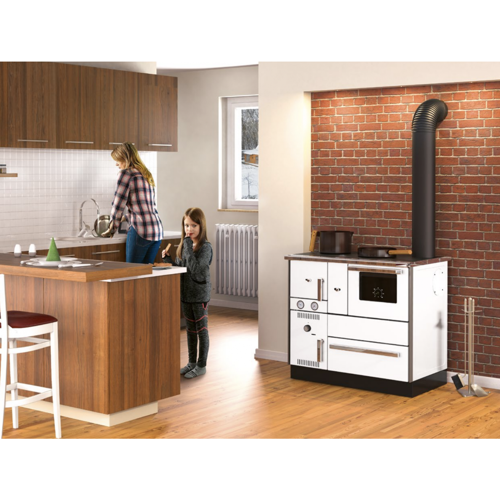 Cuisinière à Bois Bouilleur Alfa Term 27 27kW – Image 5