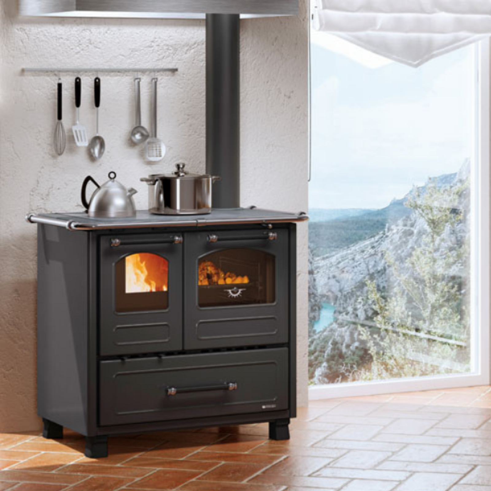 Cuisinière à bois Family 4,5 7.5kW – Image 3