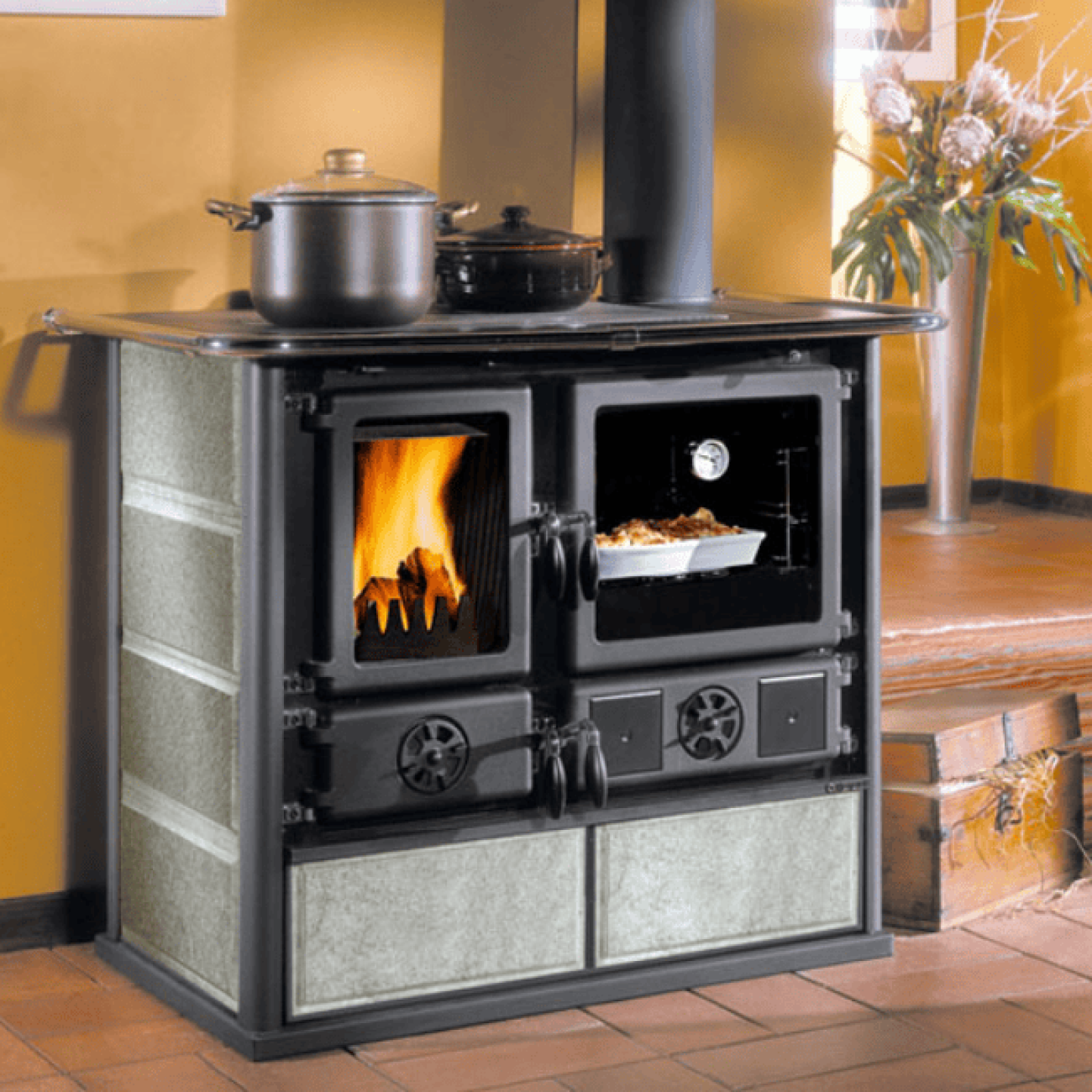 Cuisinière à bois Rosa 5.0 Petra 10kW – Image 4