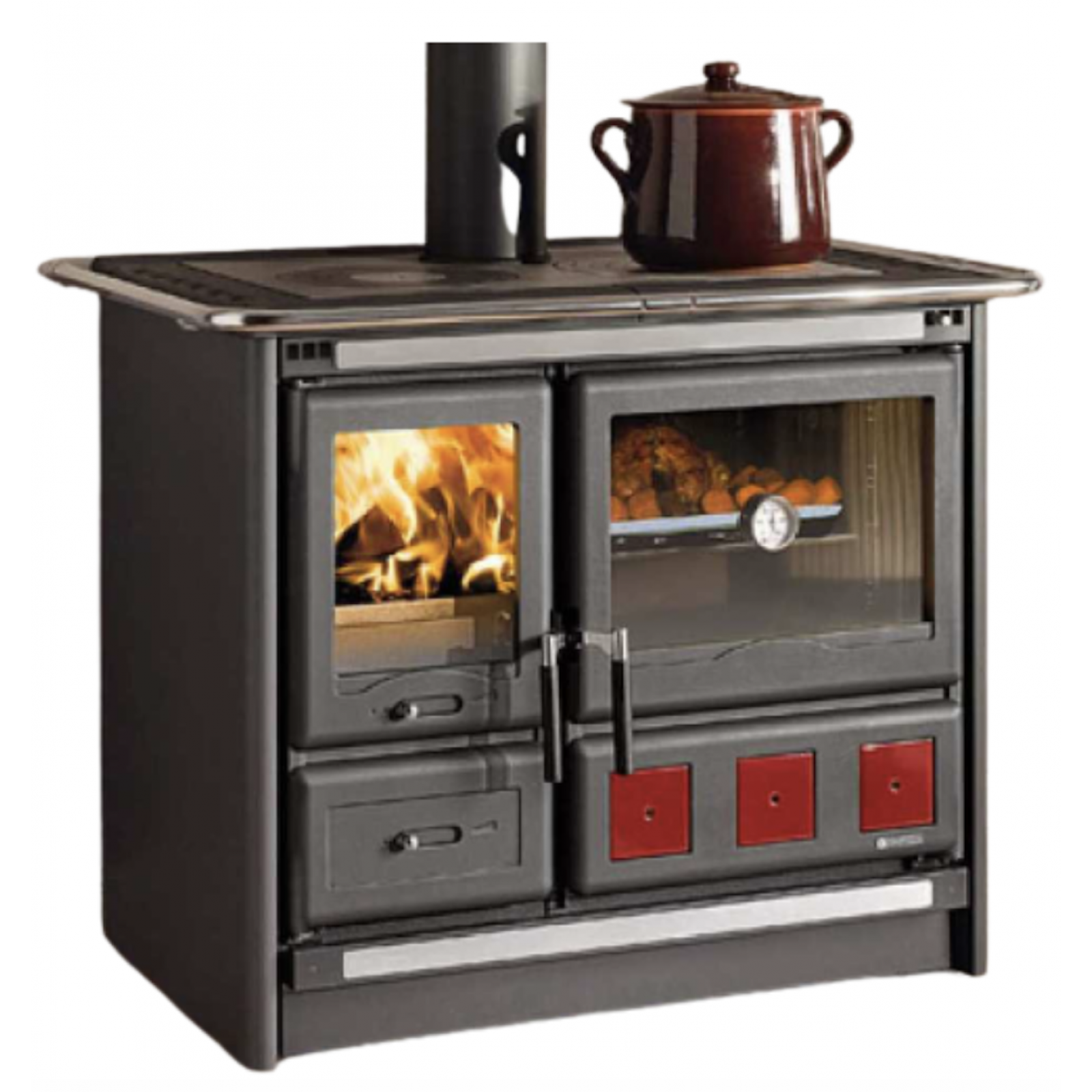 Cuisinière à Bois Rosa XXL 5.0 Noir Anthracite 10kW – Image 6