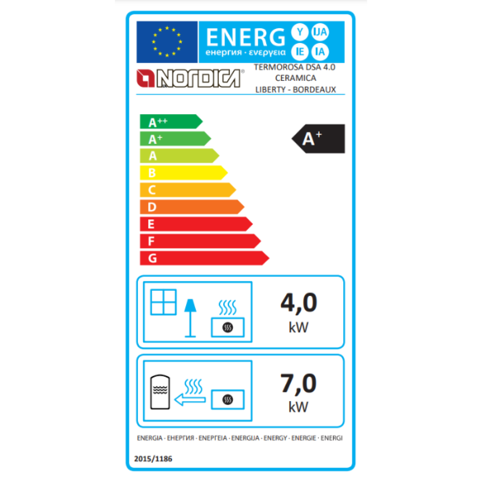 Cuisinière à bois Termorosa DSA 4.0 Bordeaux 12.4kW – Image 2