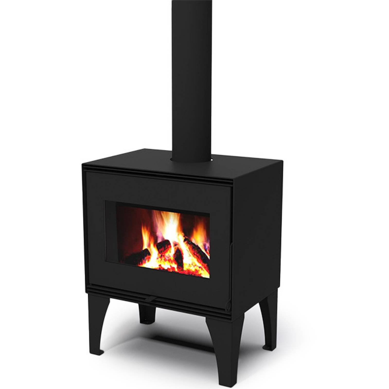 Pack poêle à bois Lugano Sortie dessus 11kW