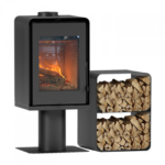 Poêle à bois Domino avec pied et module 2 étages 7.5kW