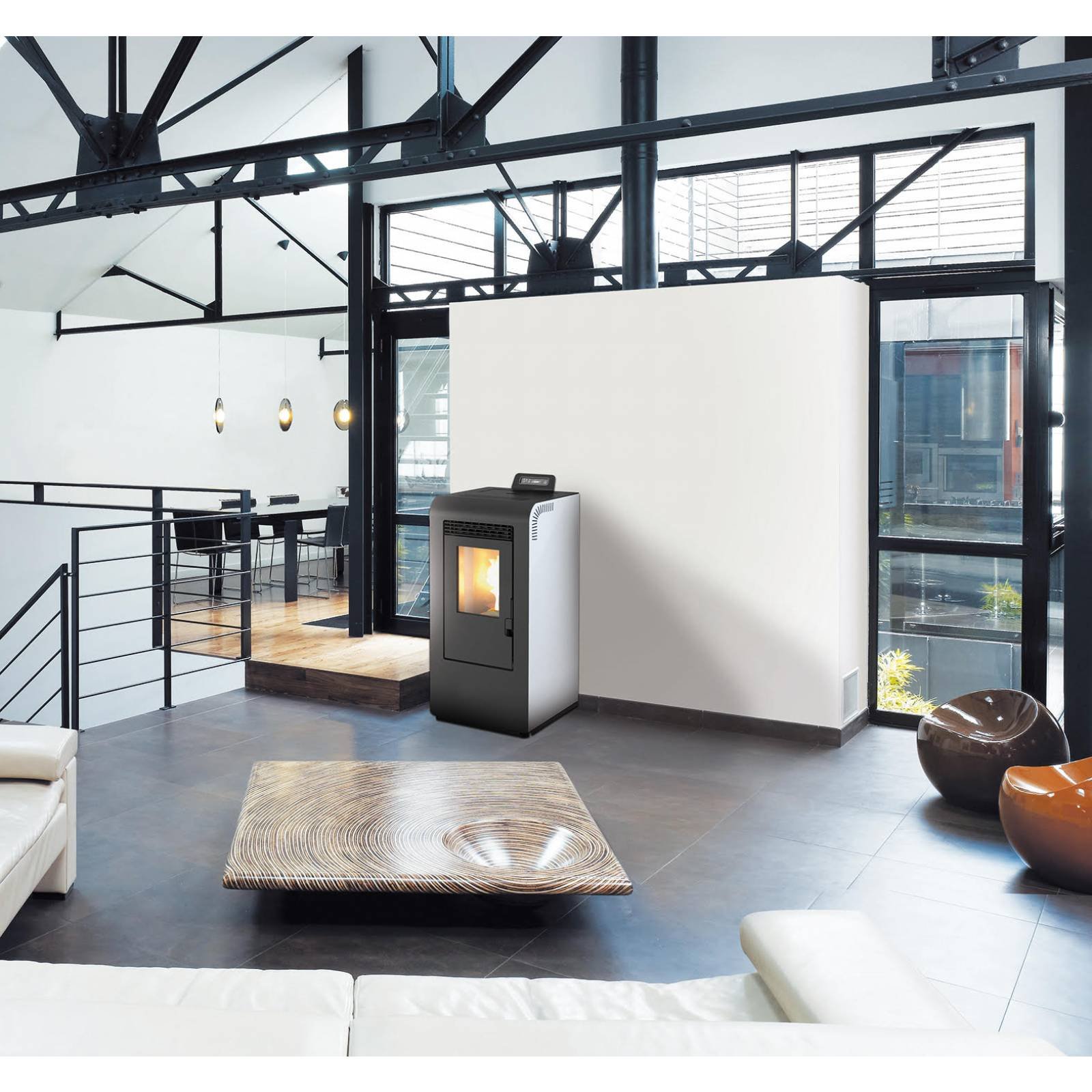 Pack poêle à granulés Baggia Evo + Kit d'installation sortie dessus 10kW – Image 2