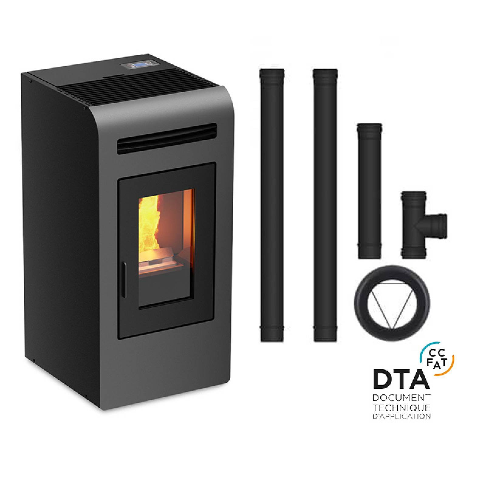 Pack poêle à granulés canalisable Cayenne - Pack complet Bofill 14kW
