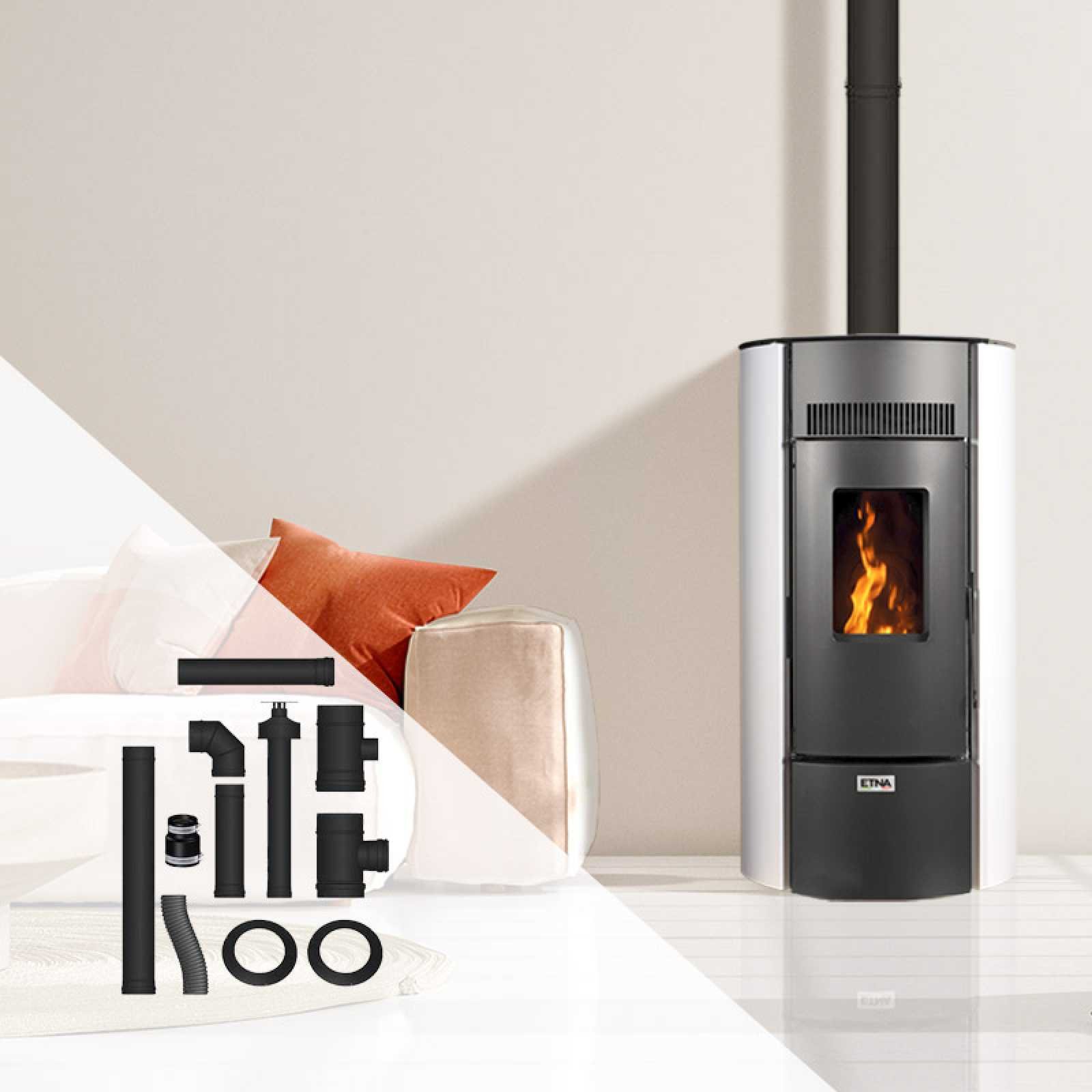 Pack Poêle à granulés étanche Giuliana + Kit d'installation ventouse 9kW – Image 6