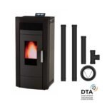 Pack poêle à granulés hydro Baracuda Commo + Kit d'installation sortie arrière 15kW