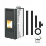 Pack poêle à granulés hydro Rondinara + Kit d'installation sortie arrière 19kW