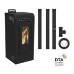 Pack poêle à granulés Vulcano SMS + Kit d'installation sortie arrière 12kW