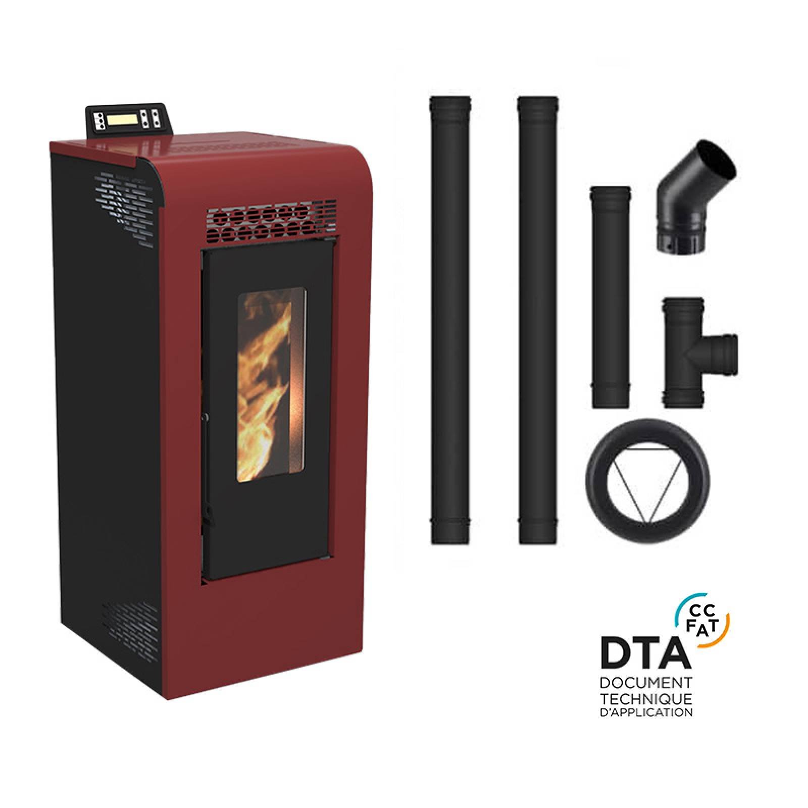 Pack poêle à granulés Vulcano SMS Sortie Dessus - Pack complet Bofill 12kW – Image 7