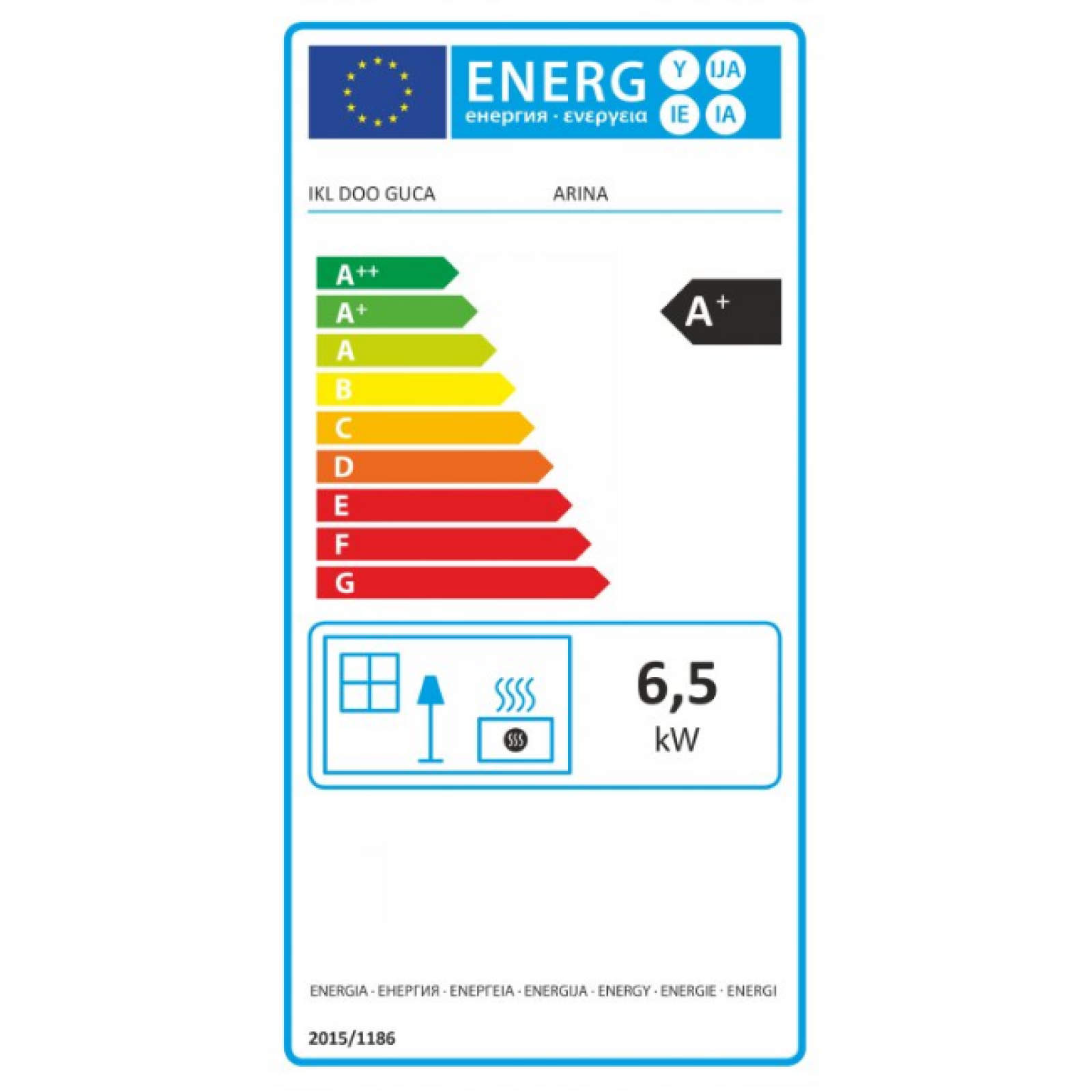Poêle à bois Arina 6.5kW – Image 3