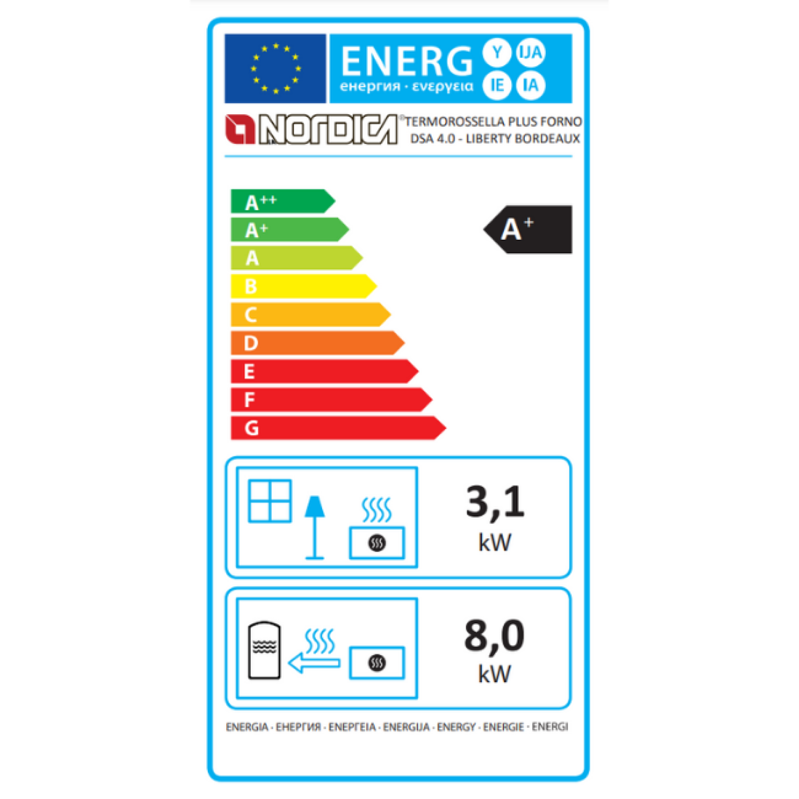 Poêle à bois Bouilleur TermoRossella Plus Forno DSA 4.0 13kW – Image 3