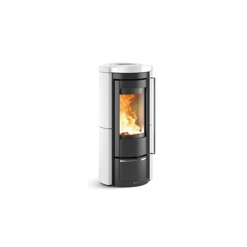 Poêle à bois en céramique raccordable - LA NORDICA Liu 7.5 kW