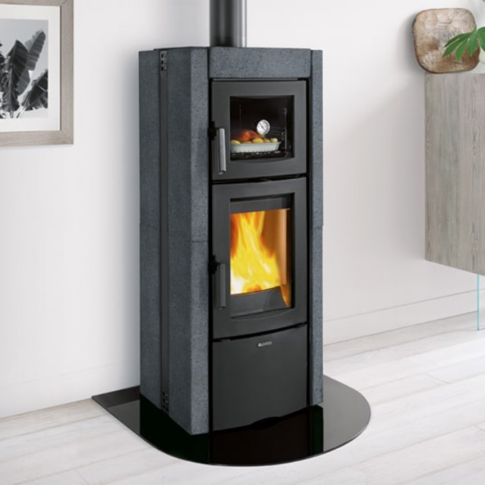 Poêle à bois Ester Forno Evo Pierre Vulcan 9.5kW – Image 4