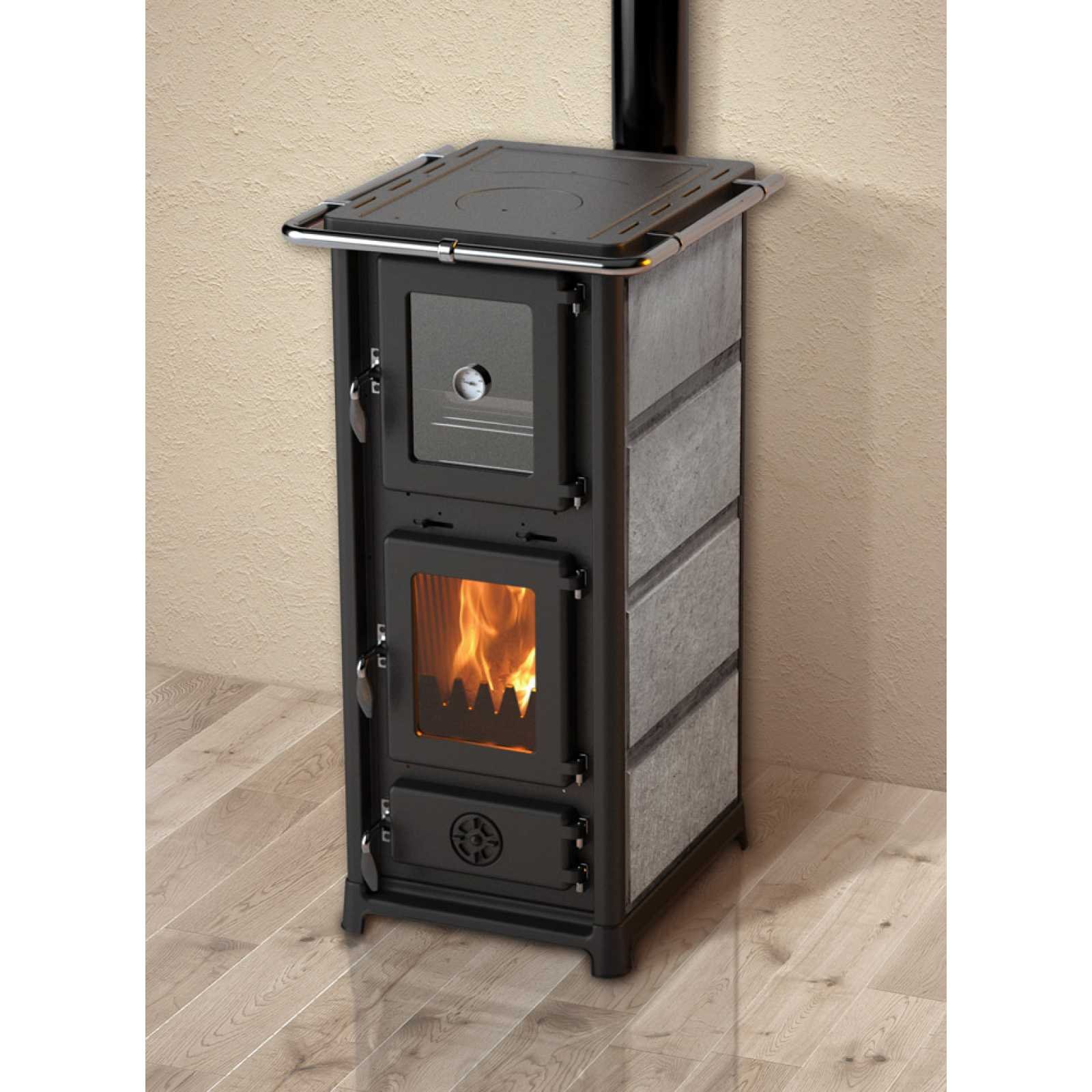 Poêle à Bois Olympia 12.2kw | Finition en Pierre Ollaire