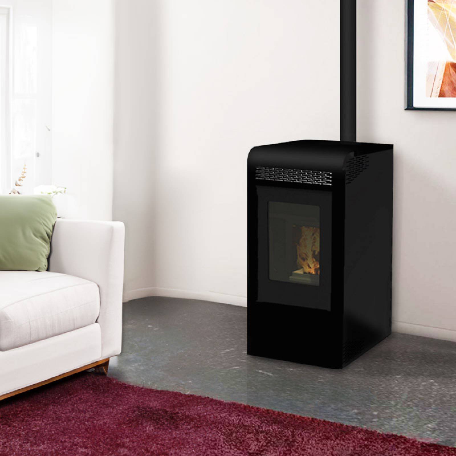 Poêle à granulés canalisable Vulcano 15kW – Image 9