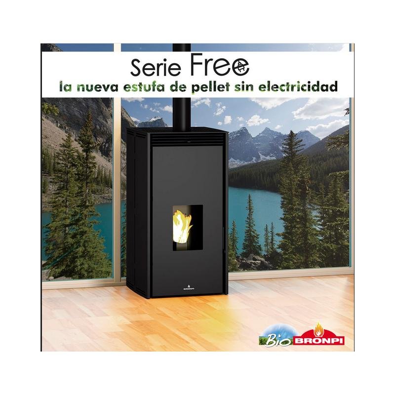 Poêle à granules sans électricité convection naturelle - BRONPI Free 11 kW – Image 8