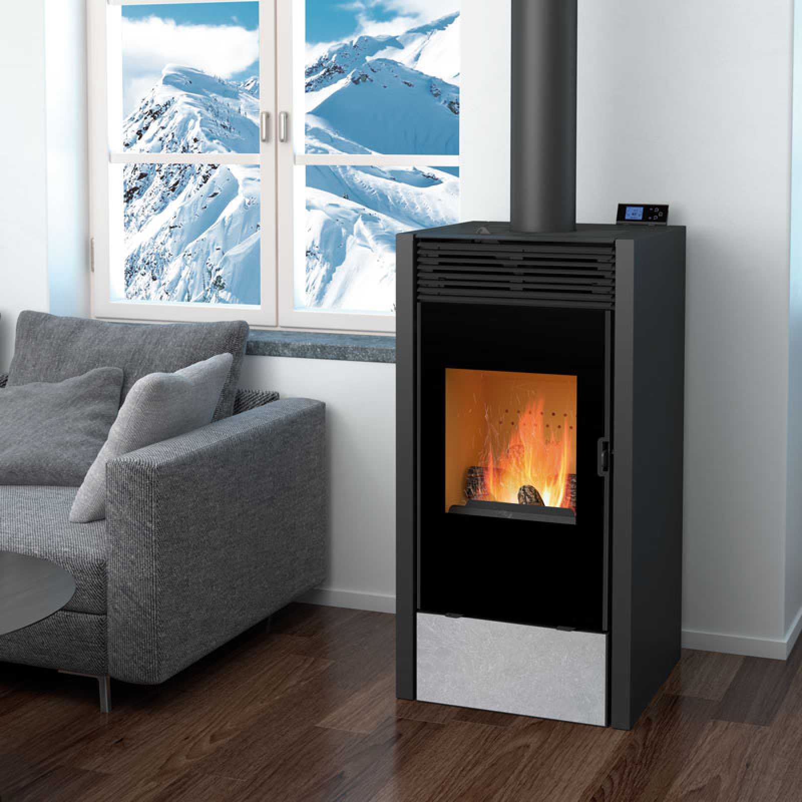Poêle mixte bois et granulés BiWood 11kW