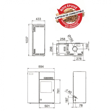 Poêle Mixte - ROMEO - Hybride – Image 4