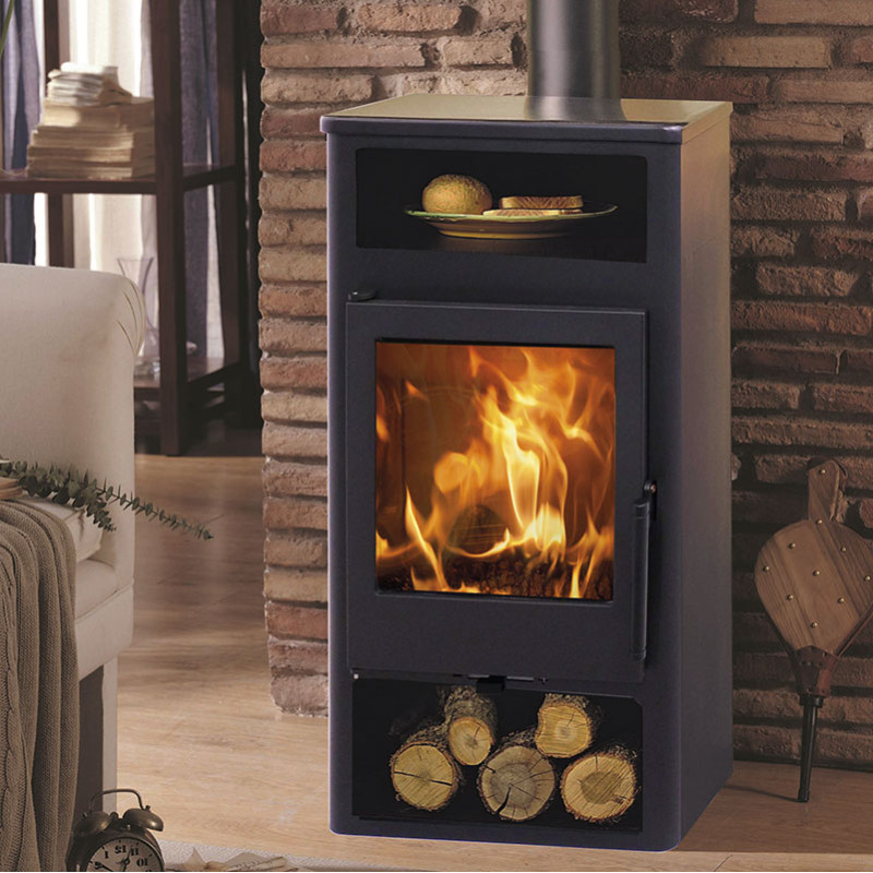 POÊLE À BOIS ALTEA - PANADERO 5.9 KW - AVEC CHAUFFE-PLATS