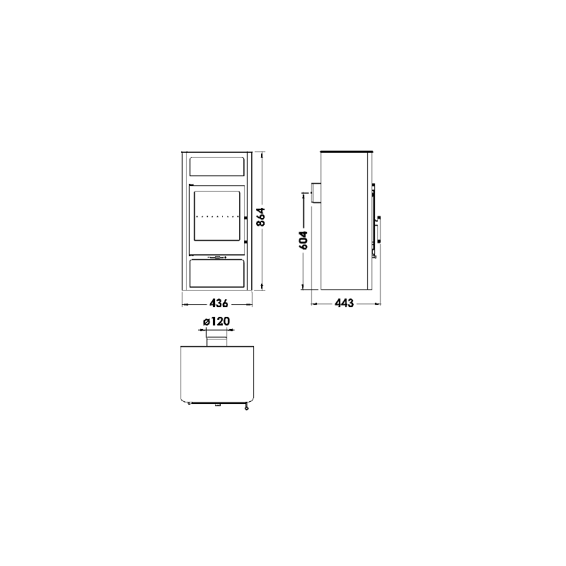 POÊLE À BOIS ALTEA - PANADERO 5.9 KW - AVEC CHAUFFE-PLATS – Image 3