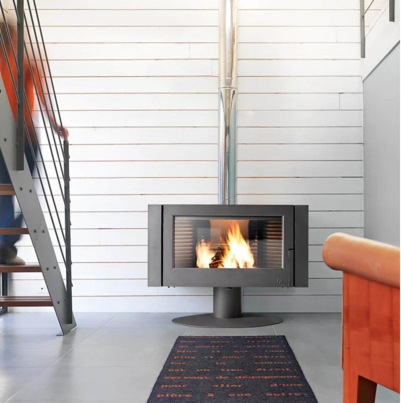 Poêle à bois en fonte Antaya - Anthracite - 12kW – Image 2