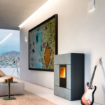 Poêle à granulés canalisable MCZ Stream Comfort Air 12 UP Puissance 11.9kW Sortie Fumée Supérieure