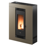 Poêle à granulés Cadel LUCE PLUS 9 - Acier Light Bronze- 8,5 kW