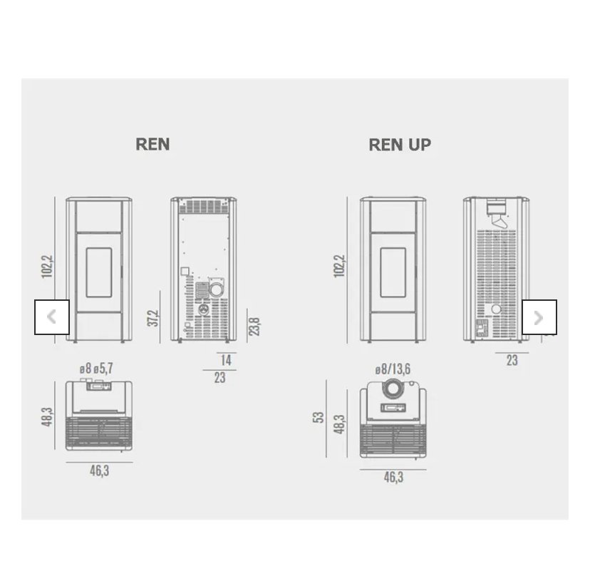 Poêle à granulés RED Ren Air 8 XUP! S1 8 kW – Image 5