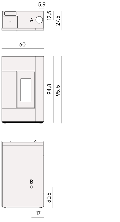 Poêle à granulés CADEL Spirit 5 Puissance 5,2kW – Image 6