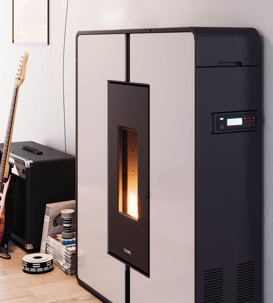 Poêle à pellets à canaliser CADEL Tile Plus 10 Puissance 10kW – Image 2