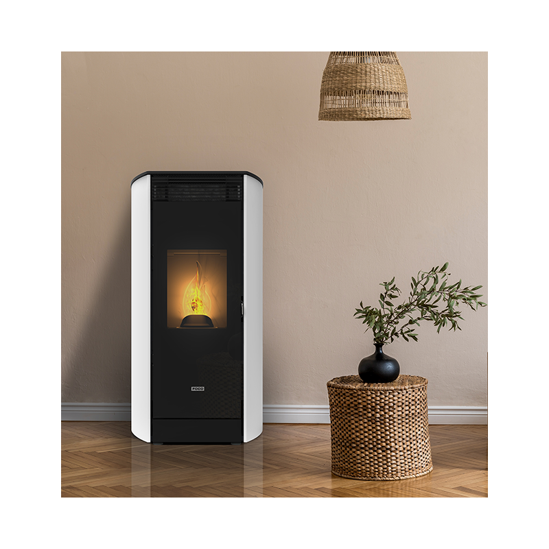 Poêle à granulés étanche canalisable (sortie dessus concentrique) - MEO - 9KW