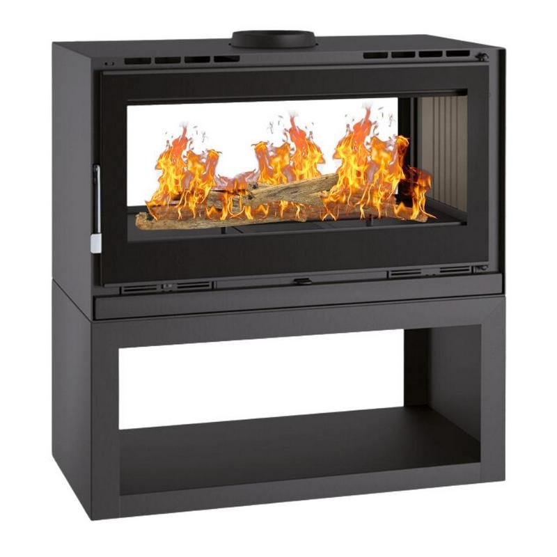 Poêle à bois panoramique double face - FIREMATIC Ottawa - L 13.5 kW
