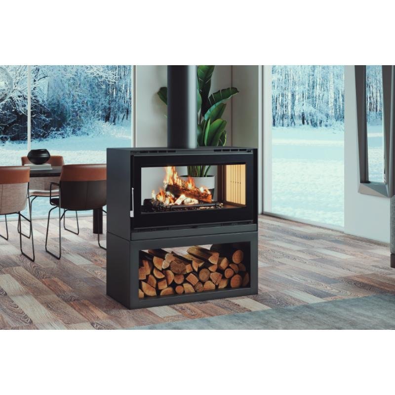 Poêle à bois panoramique double face - FIREMATIC Ottawa - L 13.5 kW – Image 2
