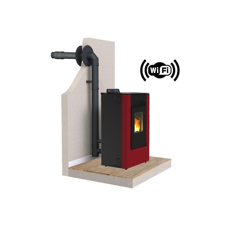 PACK Poêle à granulés C9 FIREMATIC + Kit ventouse Dinak + Module Wifi