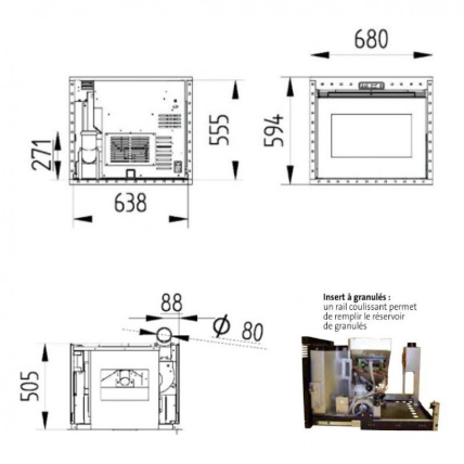 Insert à granulés INTERSTOVES | BENITO 10 kw | Mypoêle | WIFI – Image 5
