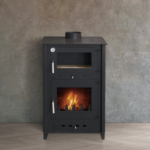 INTERSTOVES - Poêle à bois avec four Rosa 10 | Bûches 50cm - Noir
